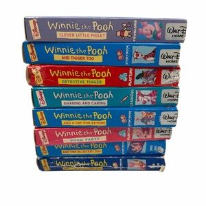Winnie The Pooh VHS Collection Lot Of 8 Learning And Playtime DISNEY
